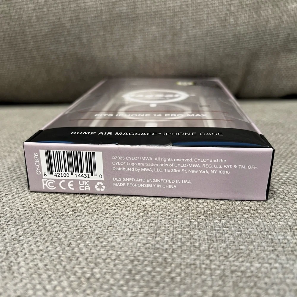 NIB CYLO Clear/White MagSafe Compatible Raised Edge iPhone 14 Pro Max Case